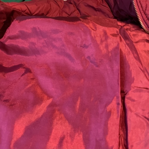 Peach Love California quilted puffer vest  Maroon women’s size medium - Picture 4 of 7